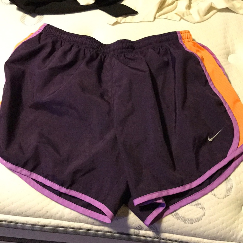 Dark purple Nike shorts. Kids XL women's small